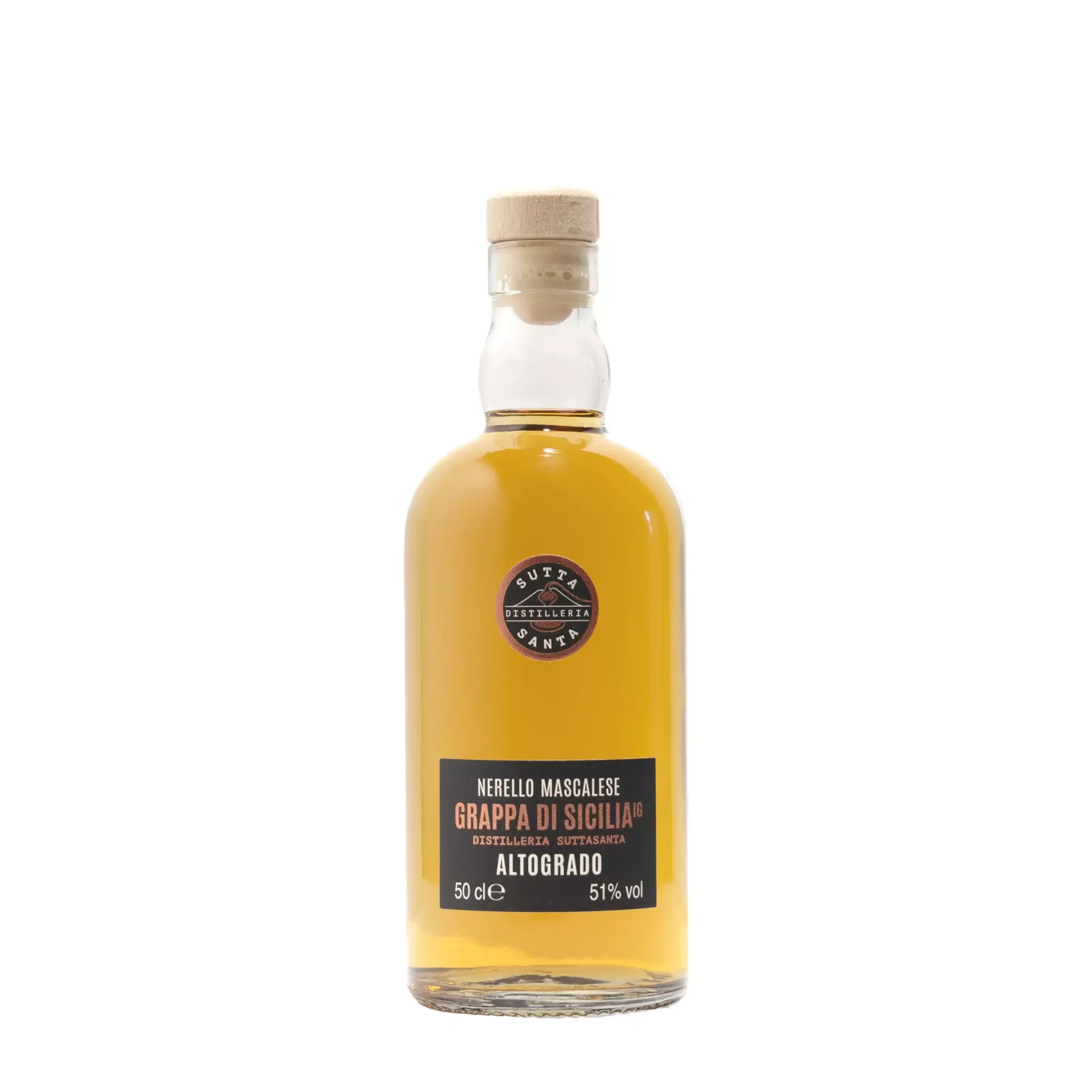 Immagine prodotto di Distilleria Suttasanta 'Grappa di Sicilia IG Nerello Mascalese ALTOGRADO' vincente il 'Concorso ANAG premio eccellenza distillati' - medaglia d'oro 2026 Immagine prodotto di Distilleria Suttasanta 'Grappa di Sicilia IG Nerello Mascalese ALTOGRADO' vincente il 'Concorso ANAG premio eccellenza distillati' - medaglia d'oro 2026